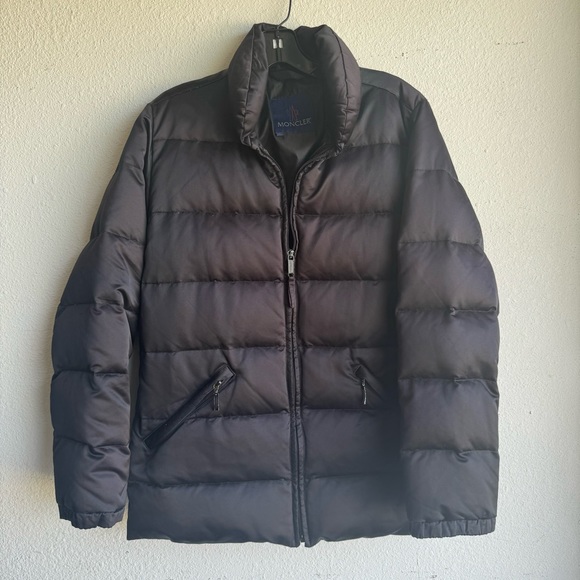 Moncler Black Zip Front Down Puffer Jacket - Picture 1 of 11